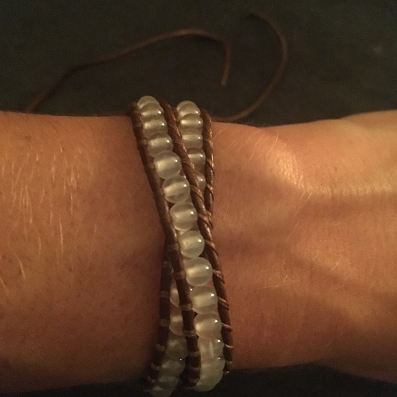 Nwot brown/clear double wrap bracelet - Picture 3 of 8